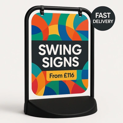  Black Swing Sign
