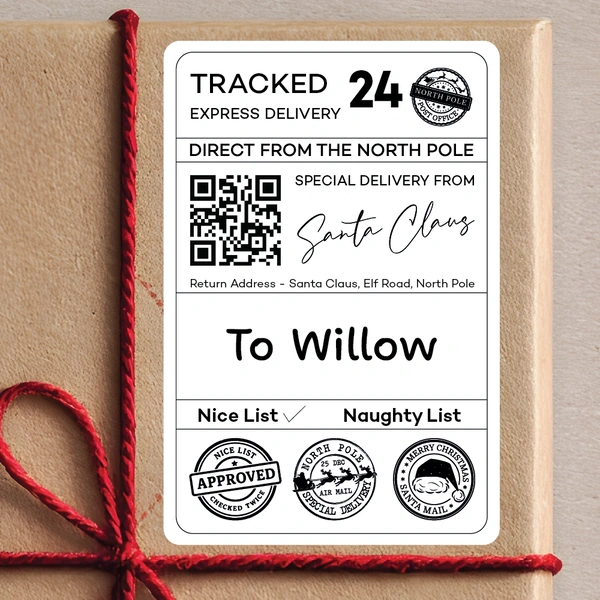  Santa Sticker Mockup 2