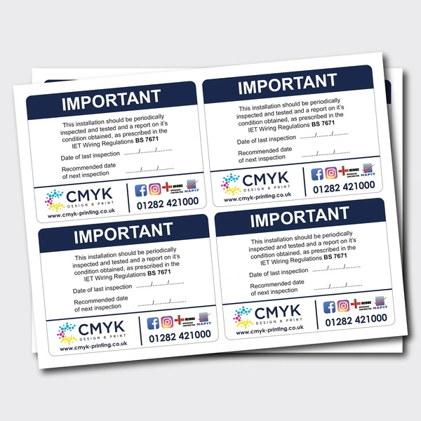 Periodic Inspection Stickers | Free Design | CMYK Printers