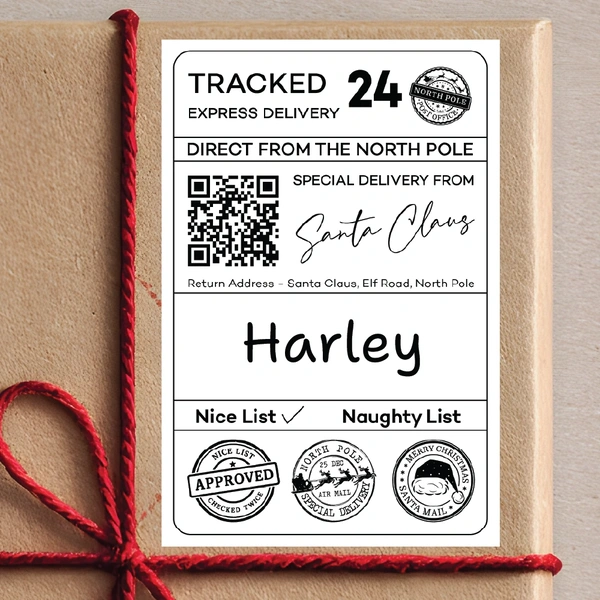  Santa Sticker Mockup